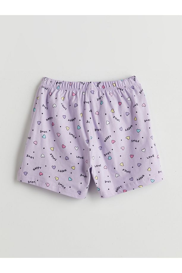 Kare Yaka Kız Çocuk Şortlu Pijama Takımı - 4