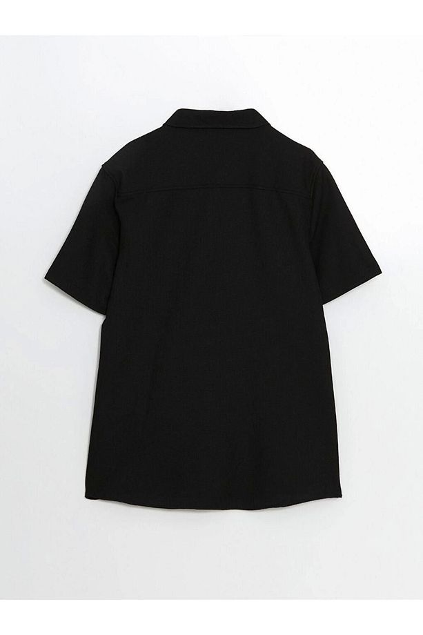 LC W SOUTHBLUE Regular Fit Kısa Kollu Erkek Dokulu Gömlek - 2
