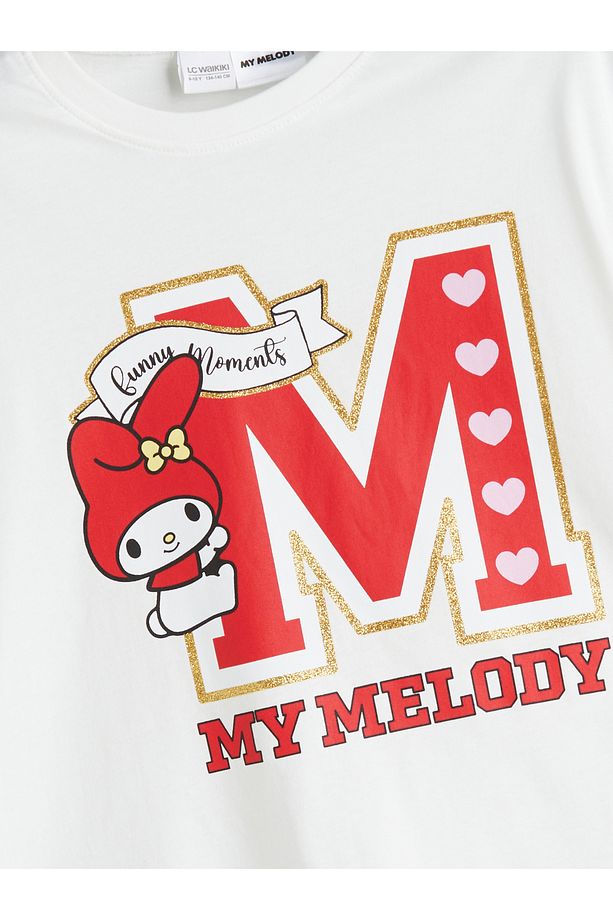 Bisiklet Yaka My Melody Baskılı Kız Çocuk Şortlu Pijama Takımı - 3