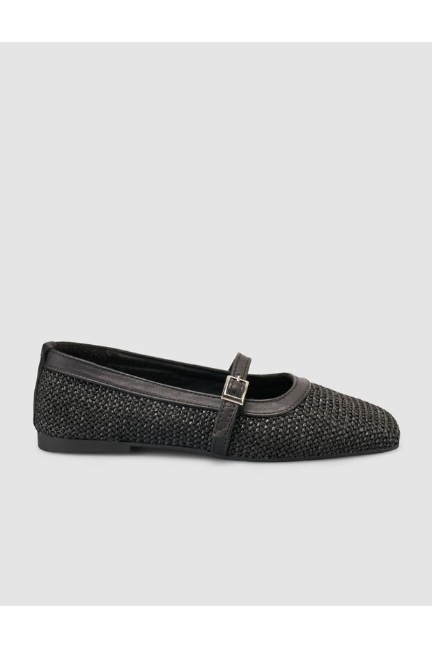 Wicker Black Women's Ballerinas