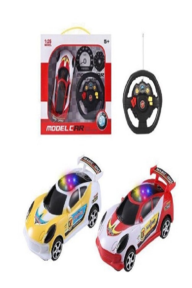 Remote Control Car with 3D Lights & Steering Wheel Controller - 2