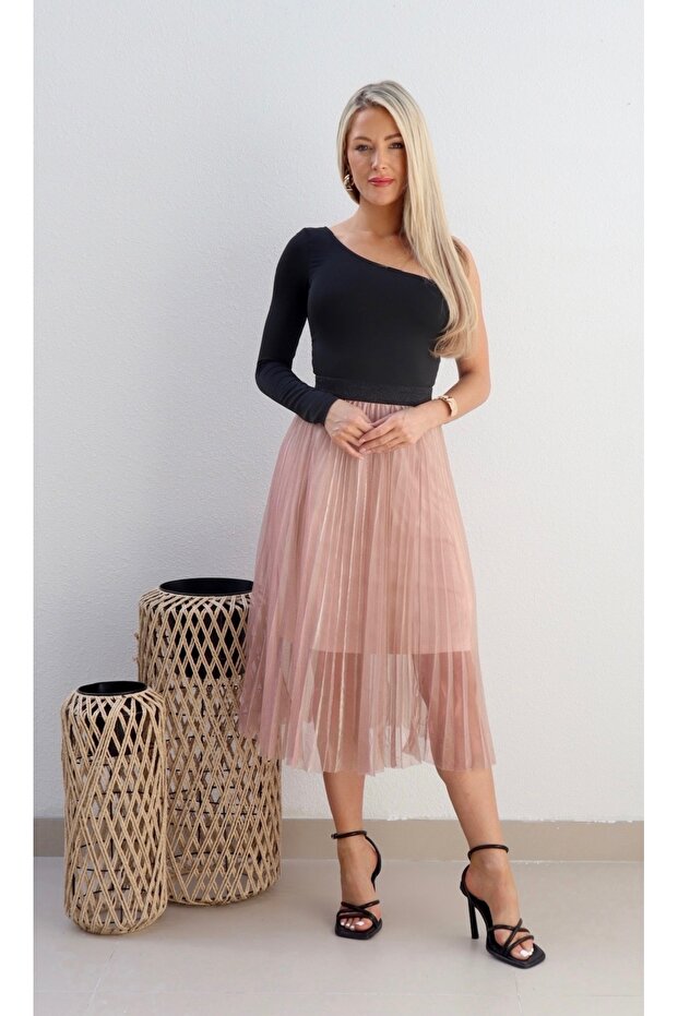 Sophie Pleat Shimmer Skirt