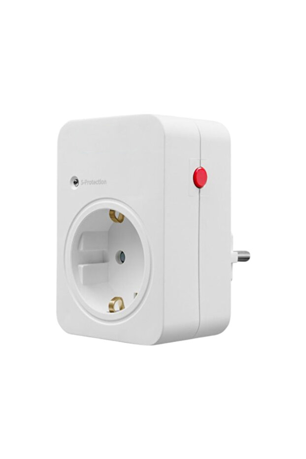 Current & Surge Protected Single Socket Child Proof Plug with On/Off Button 720 Joule Ip20 3600 W Protection - 6