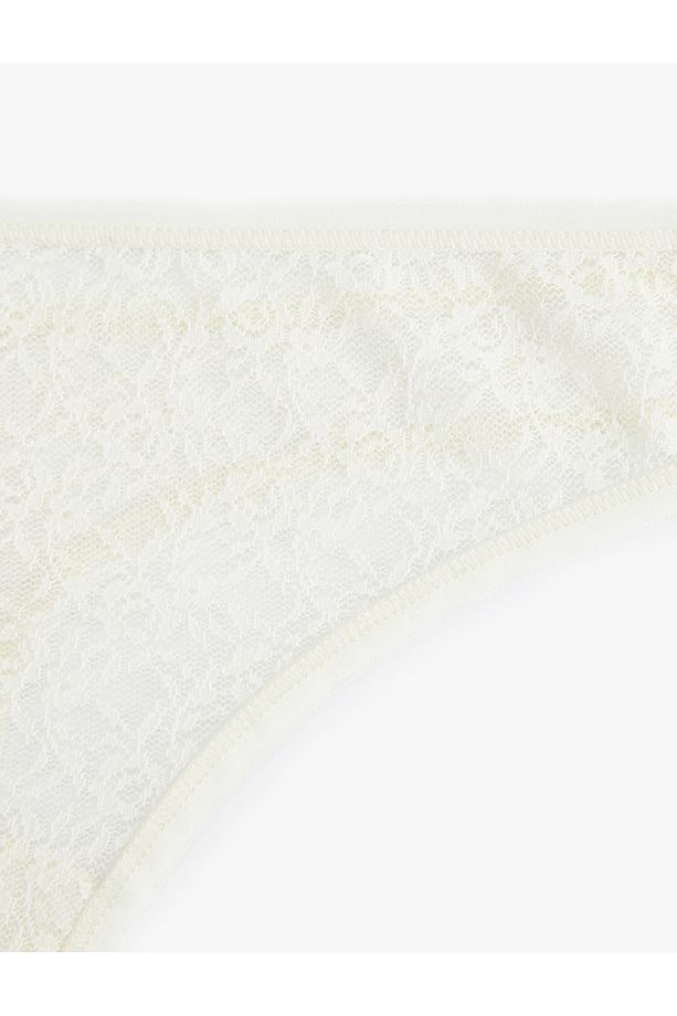 Transparan Dantelli String Külot - 3