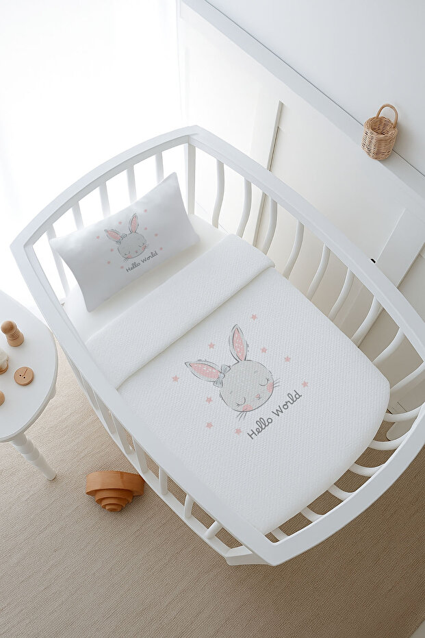 Pike Set - for Baby - Pink Eared Rabbit - 60 X 100 cm