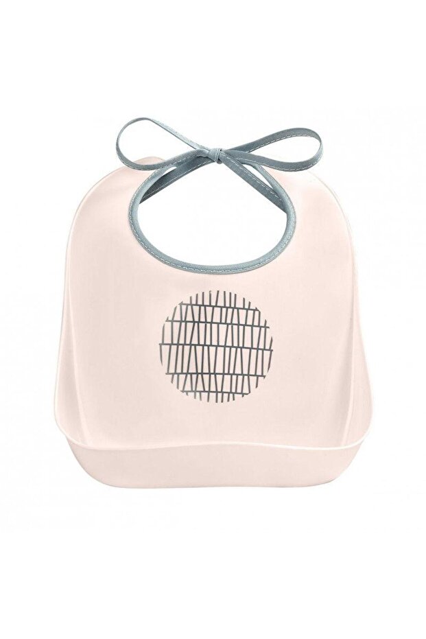 Baveta plastic Beaba Pink - 1