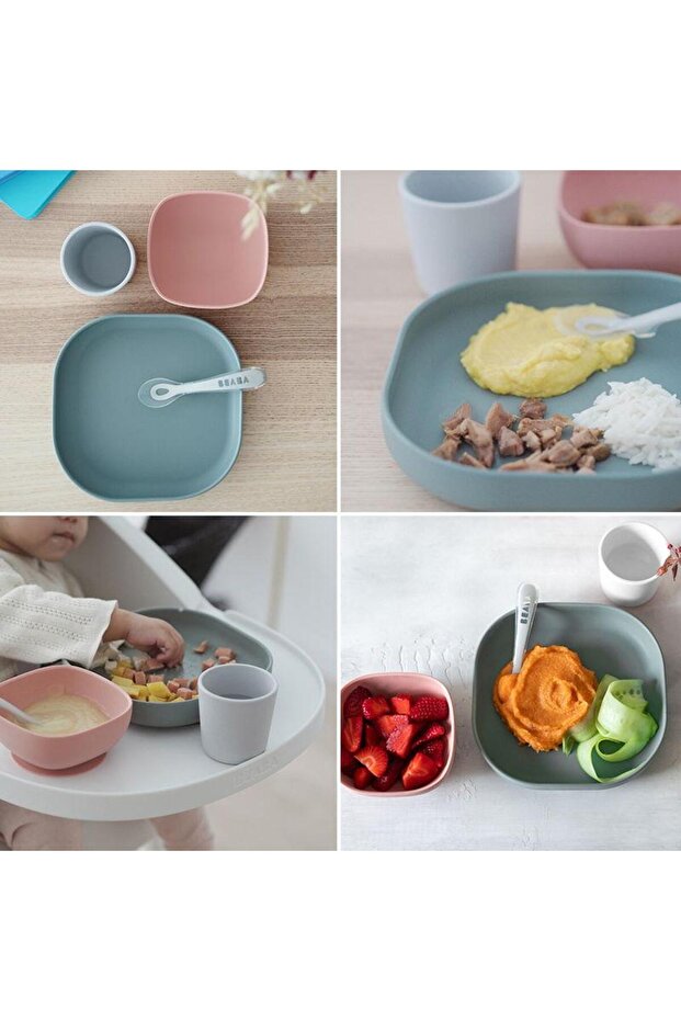 Beaba 4-piece silicone dinner set Eucalyptus - 3
