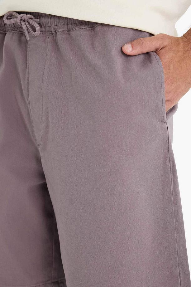Baggy Fit Beli Bağcıklı Bermuda Şort E1047ax25sm - 5