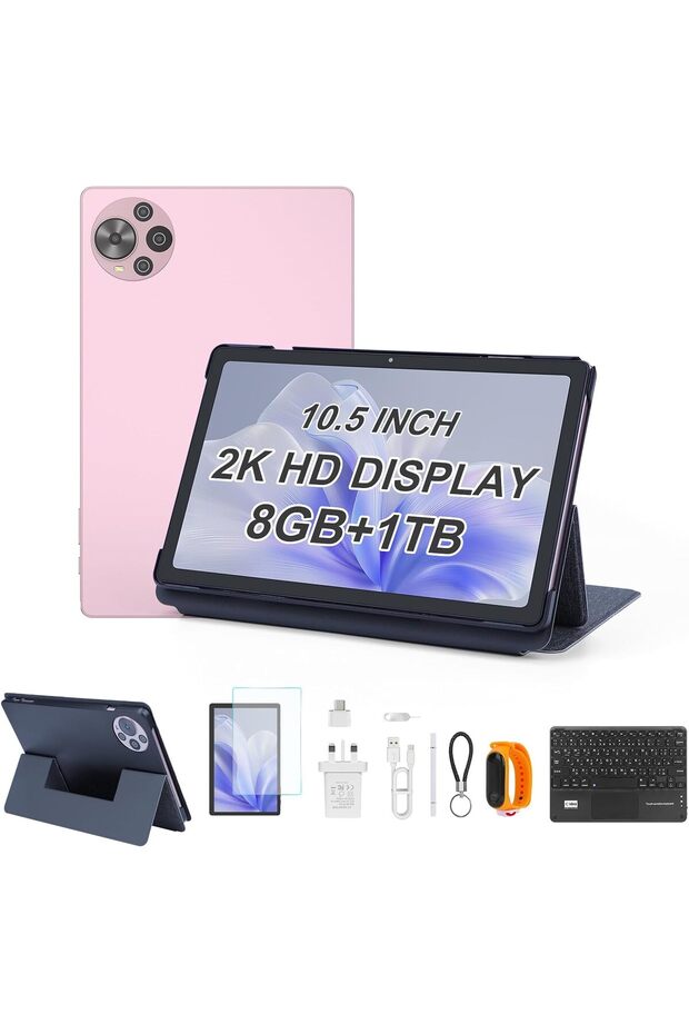 C idea 10.5 inch Tablet, Android 14 Tablet PC, 8GB RAM + 1TB ROM, Dual 5G LTE SIM, 2K 1200x2000 Disp