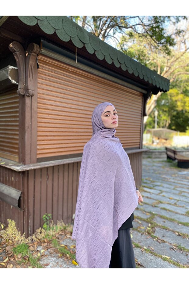 Piliseli Bambu Şal Lavanta - 4