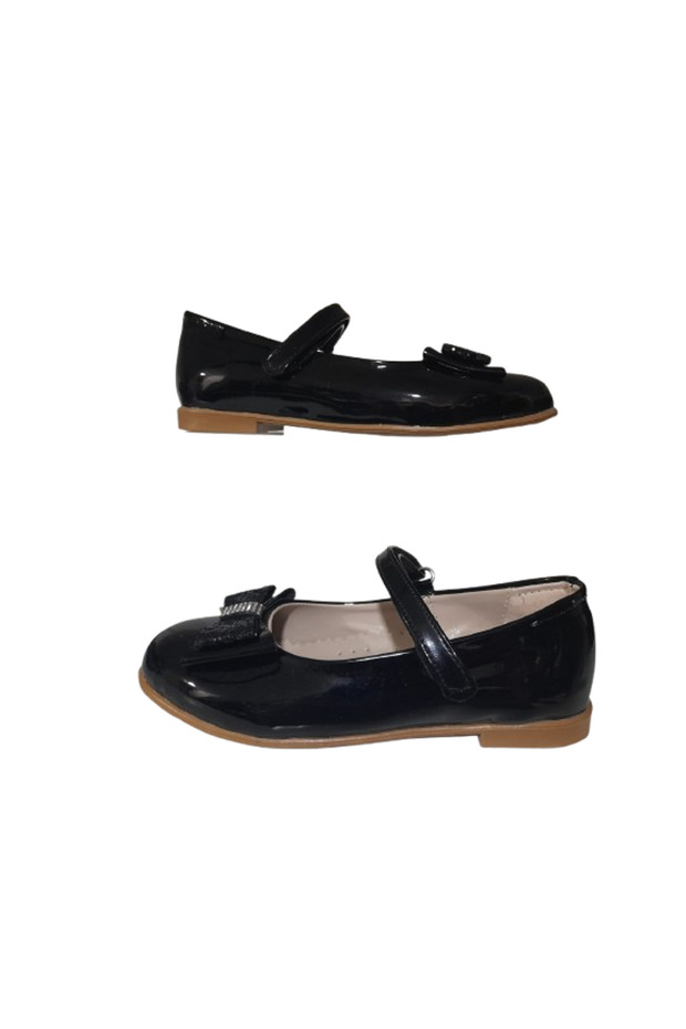 Anil Kids Girls Black Velcro Casual Stylish Ballerina Shoes Ak65-889
