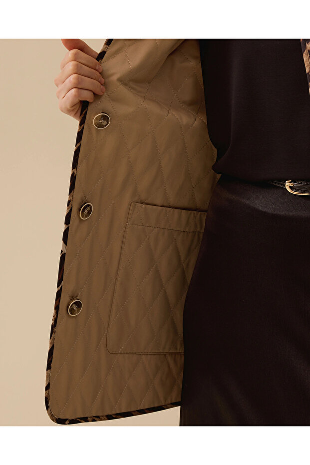 Çift Taraflı Cepli Trençkot - 5