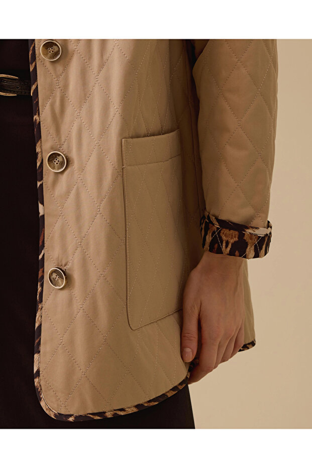 Çift Taraflı Cepli Trençkot - 6