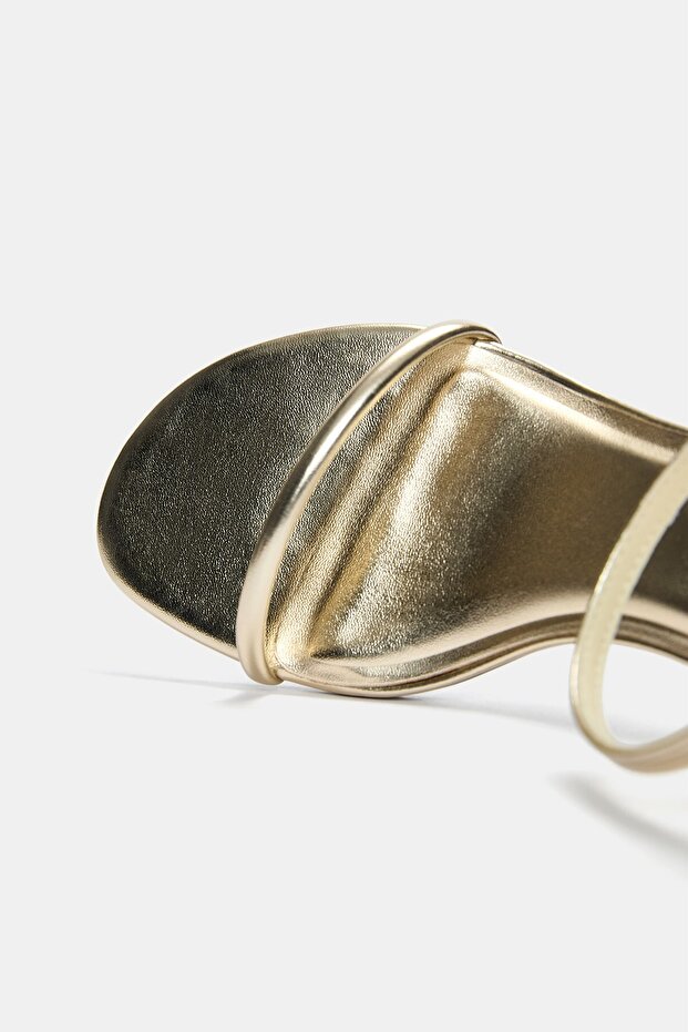 Gold high-heel sandals - 6