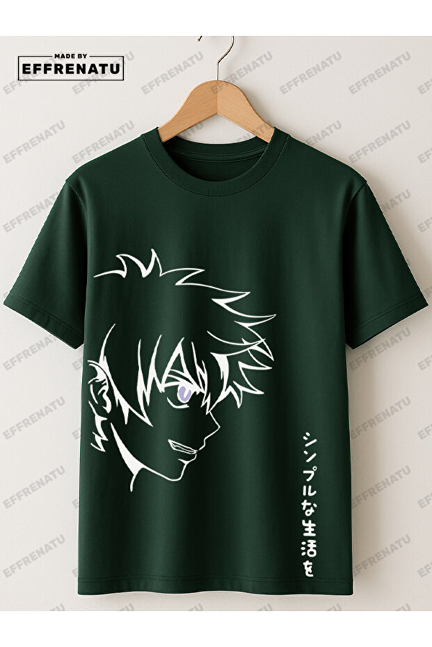 Anime Printed T-Shirt for Youth Black and White Balloon