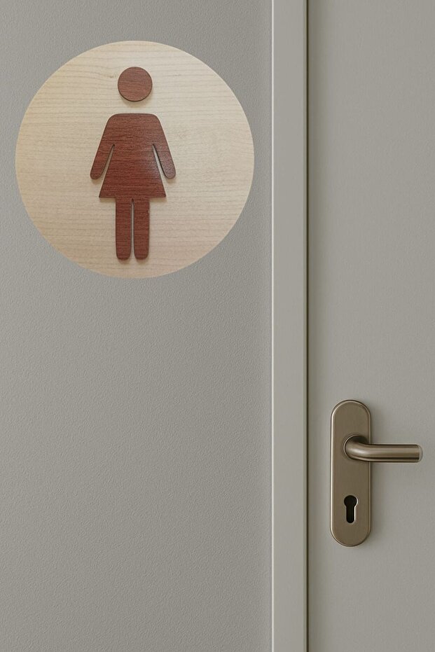 Wc Diversion Sign Wood Mdf