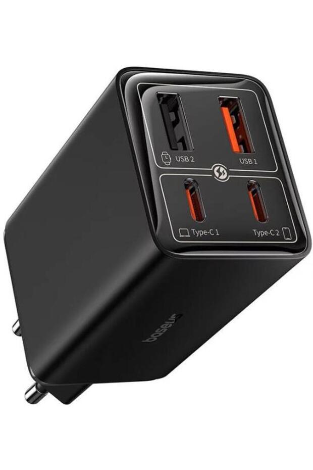 Incarcator Retea USB-C Baseus GaN 6 Pro, 65 W, 3.25 A, 2 USB-A, 2 USB-C, cablu USB-C (Negru) - 1