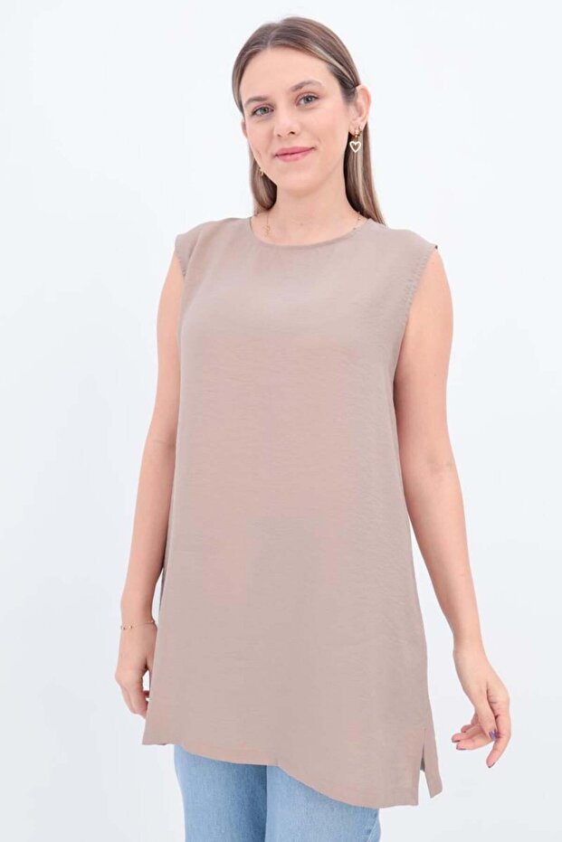 Vizon-Basıc Sıfır Kol İçlik Tunik - 1