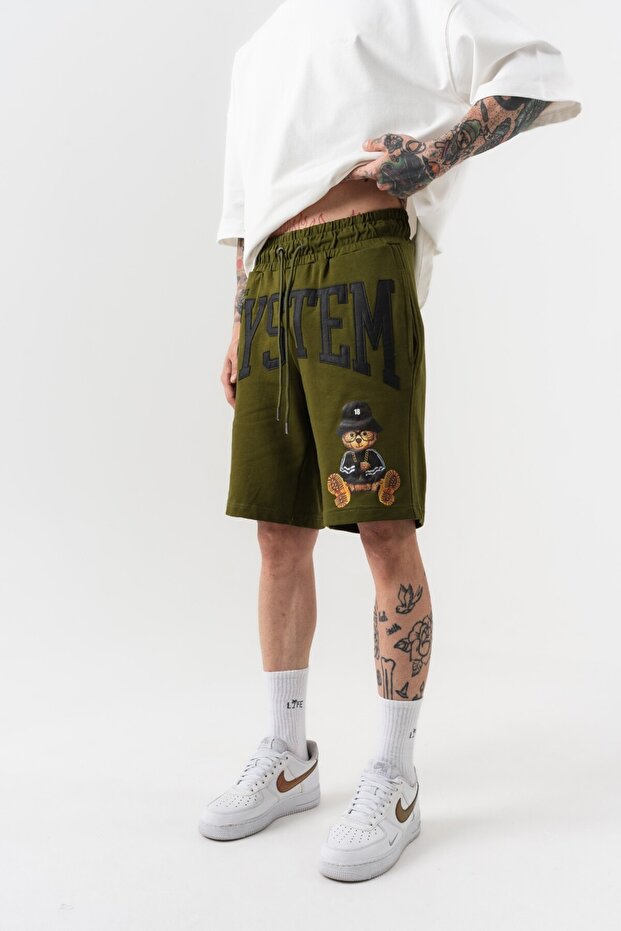 System Patch Detay Oversize Şort - 6