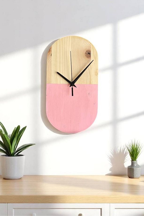 Bohem Minimalist Ahşap Saat - 1