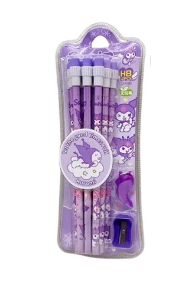 Sanrio Character Pencil Sets with Accessories Purple