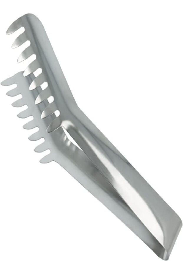Stainless Steel Spaghetti Tongs – Silver, 20 cm