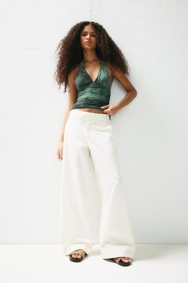 Batik desenli halter üst - 3