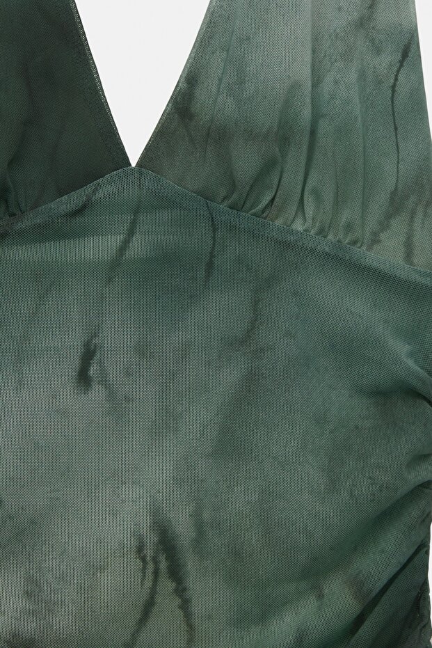 Batik desenli halter üst - 7