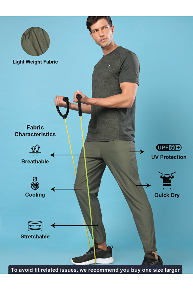 بنطال رياضي مطاطي متين مع رباط - 5