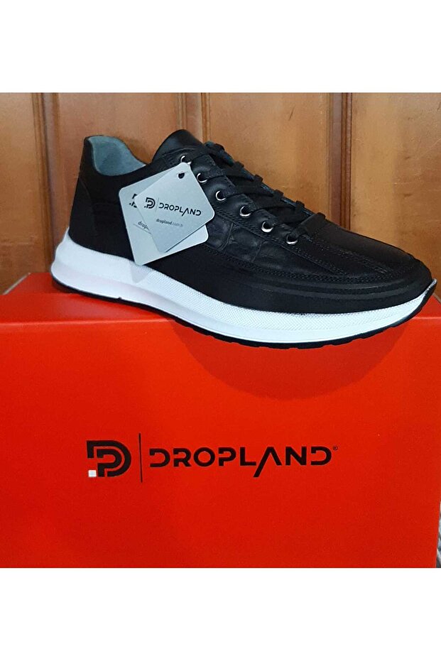 Dropland 9141 Black Napa Leather Men's Sneaker Shoes