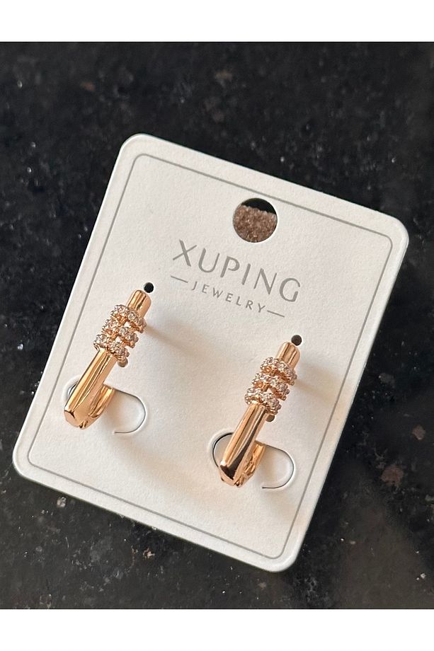 Xuping Kararmaz Çelik Küpe - 2