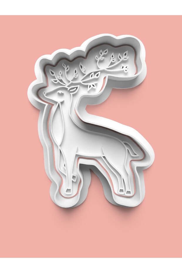 Long-Horned Deer Figure Cookie Mold and Sugar Dough Mold 0127-3