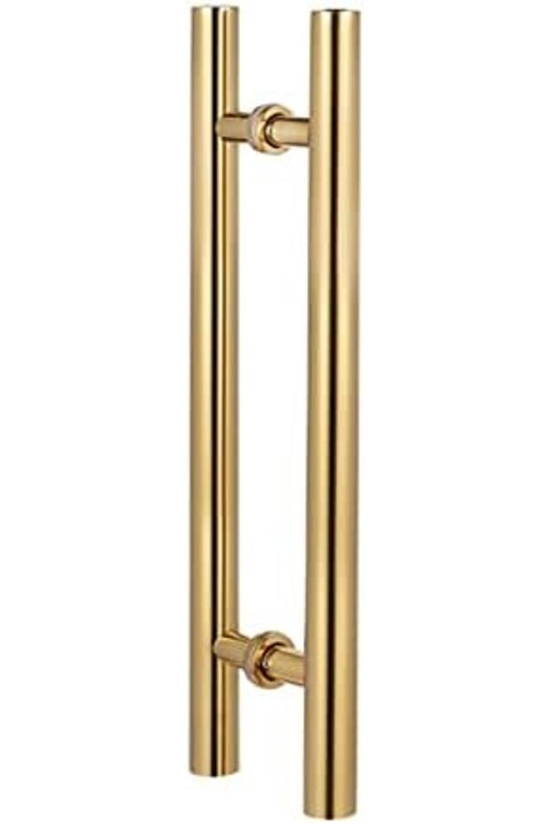 LINWIN 24 Inch Stainless Steel Door Handle, Hollow Tube H Shape Sliding Door Handle, Barn Door Pull