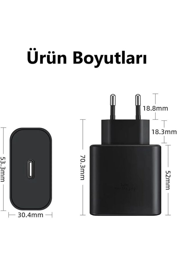 45 Watt Süper Hızlı Type-c Type -c Şarz Aleti Seti - 7