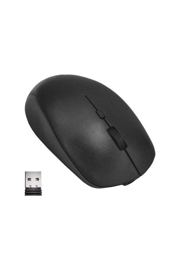 Mouse optic wireless USB, negru, cu încărcător