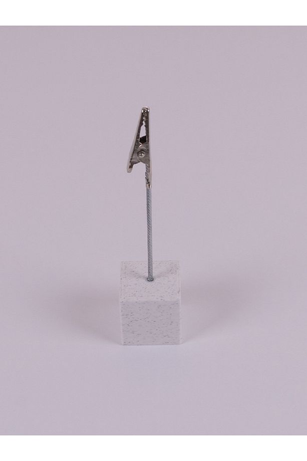 Metal Not Tutucu Metal Kıskançlı Notluk Mermer Desenli Masaüstü Not Tutacağı - 3