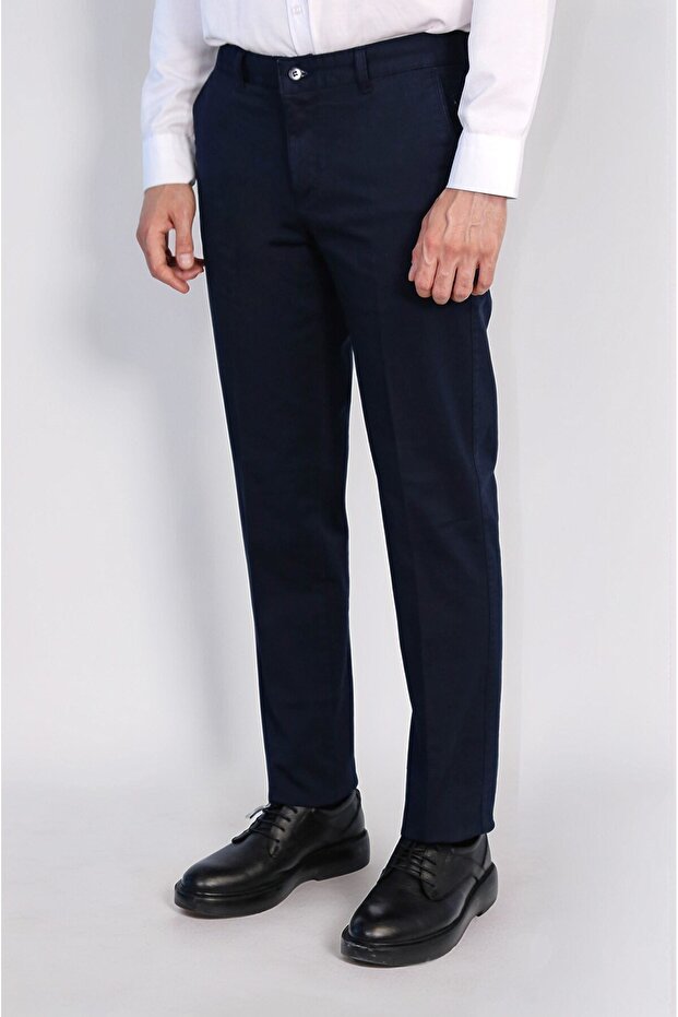 / REGULAR ÇİNO PANTOLON / MAVİ - 6