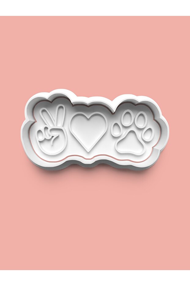 Dog Paw Friendship Theme Cookie Mold and Sugar Dough Mold