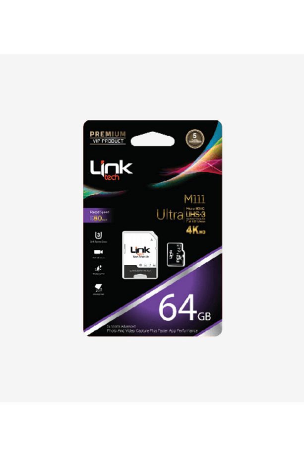 LİNK-TECH Premium Mikro SD 4K Ultra 64 GB Hafıza Kartı - 1