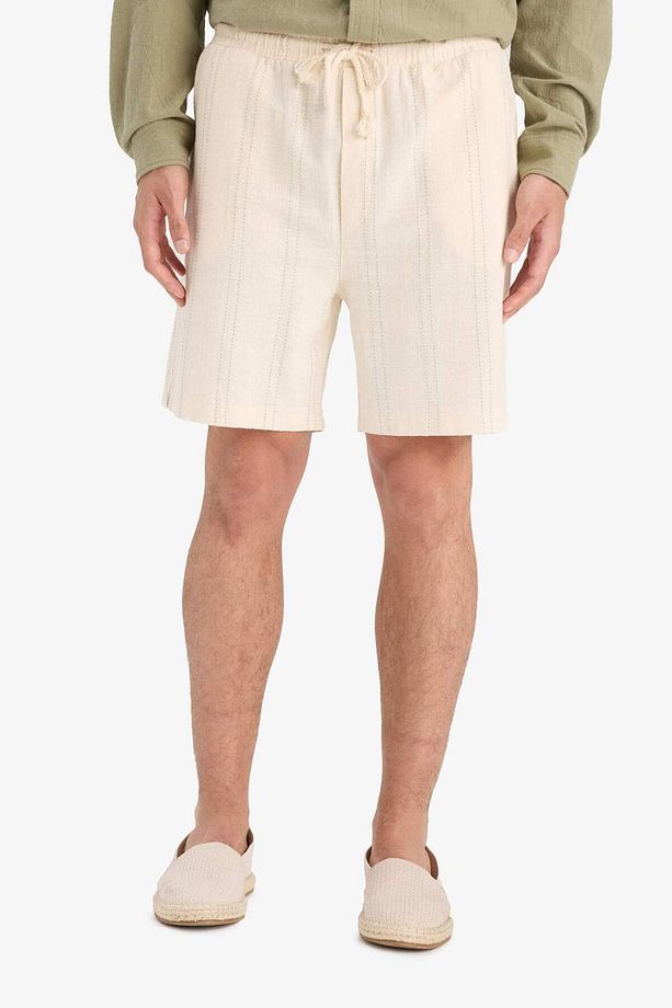 Regular Fit Dokulu Bermuda Şort E2234AX25SM - 1