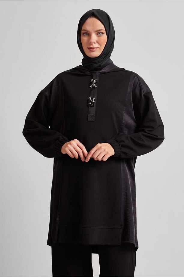 KAPÜŞONLU EŞOFMAN TUNİK 45542 - 3