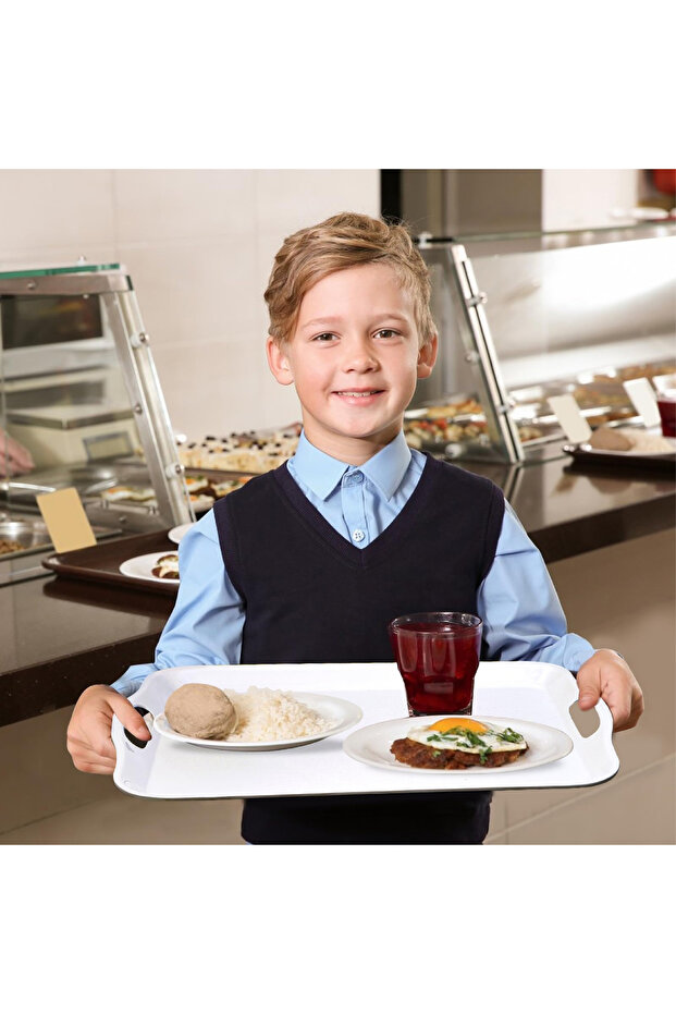 صينية تقديم ميلامين قابلة للتكديس مع مقبض - 2