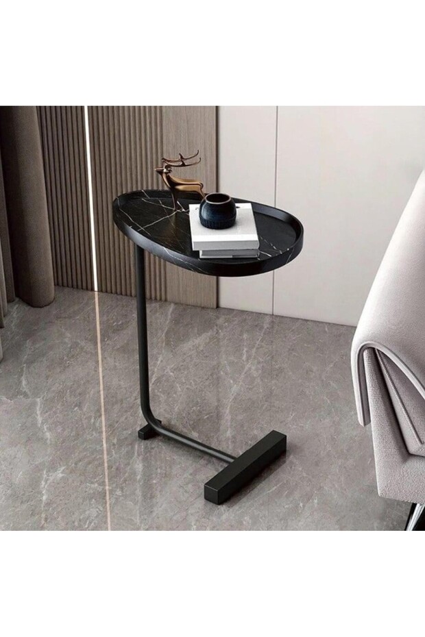 طاولة جانبية بقاعدة سوداء - 2