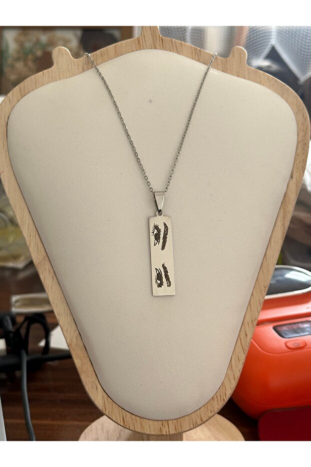 ÇELİK ÇİZGİSEL GÖZ KOLYE - 1