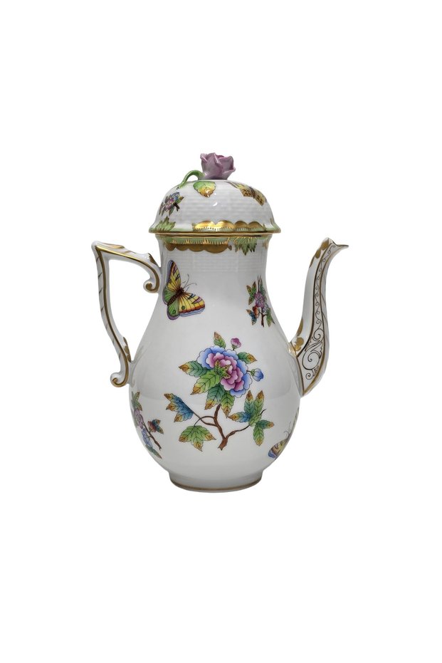 612 Queen Victoria Vbo Hand Painting Porcelain Coffee Pot
