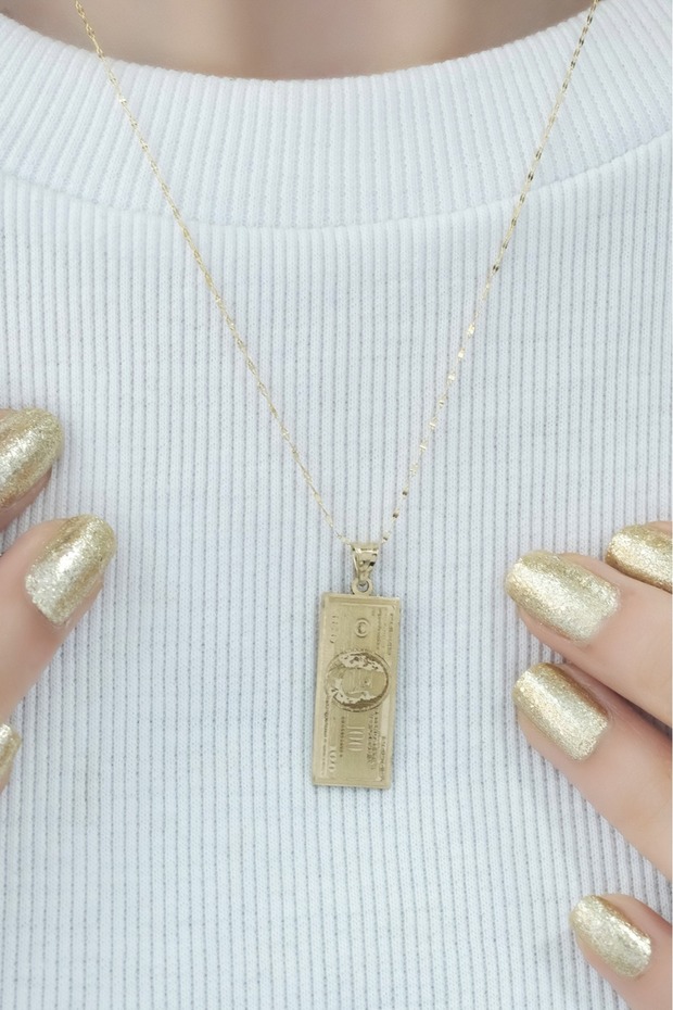 14 Ayar Dolar Kolye - 3