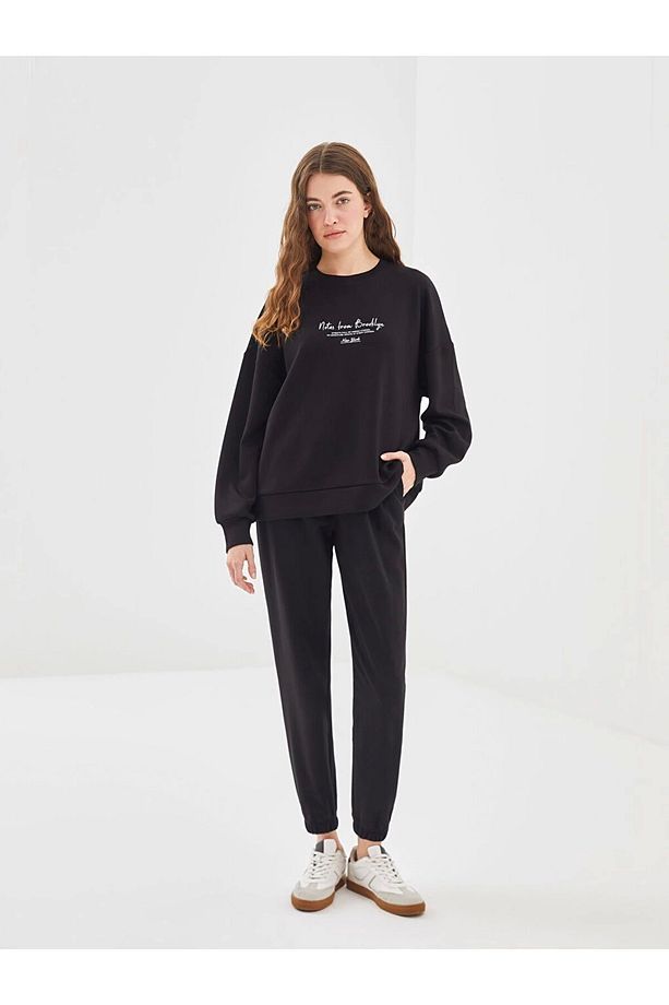 LCWAIKIKI Beli Lastikli Kadın Jogger Eşofman Altı S54598Z8NVY - 1