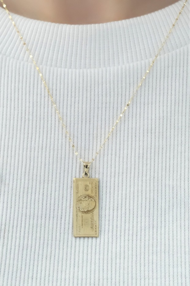 14 Ayar Dolar Kolye - 5