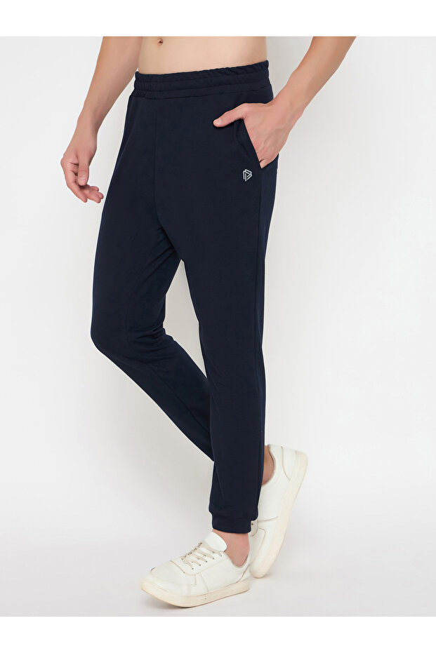 بنطال رياضي قطني سادة بحزام خصر مطاطي - 3