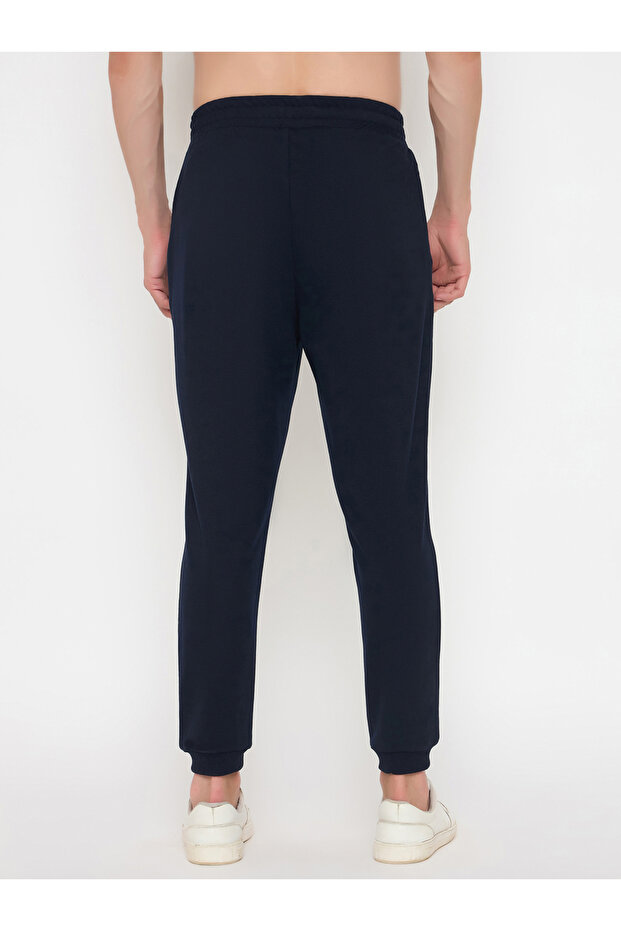 بنطال رياضي قطني سادة بحزام خصر مطاطي - 5